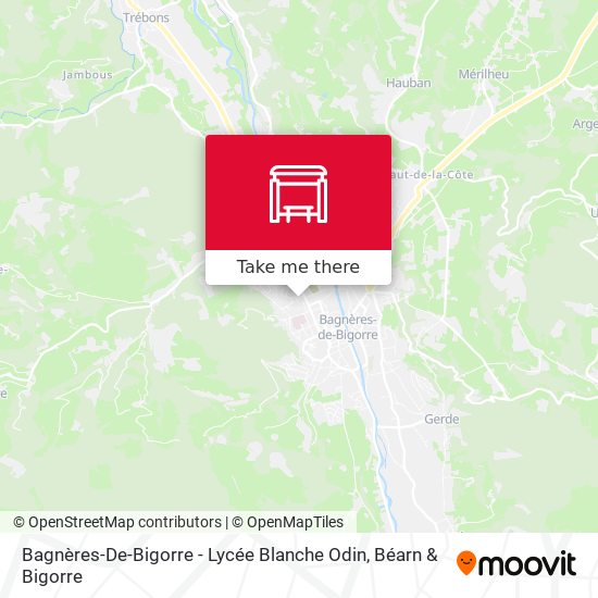 Bagnères-De-Bigorre - Lycée Blanche Odin map