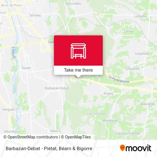 Barbazan-Debat - Piétat map