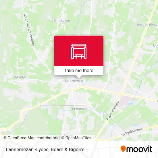 Lannemezan -Lycée map