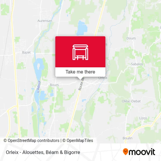 Orleix - Alouettes map