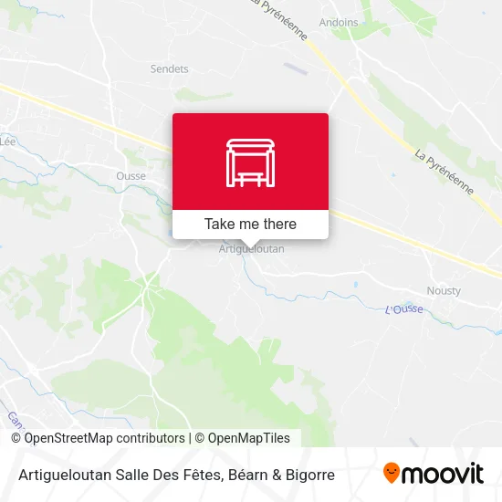 Artigueloutan Salle Des Fêtes map