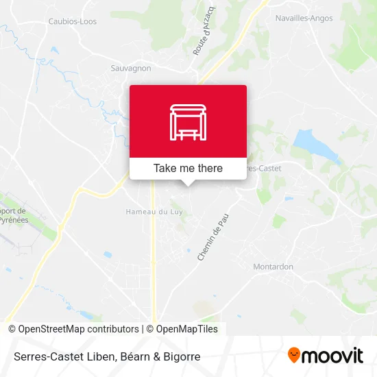 Serres-Castet Liben map