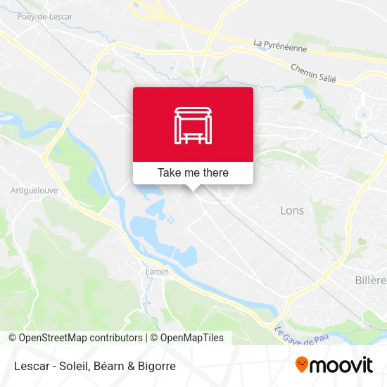 Lescar - Soleil map