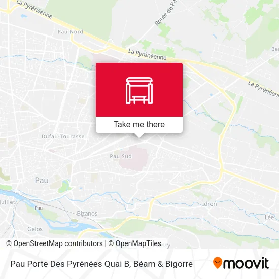 Pau Porte Des Pyrénées Quai B map