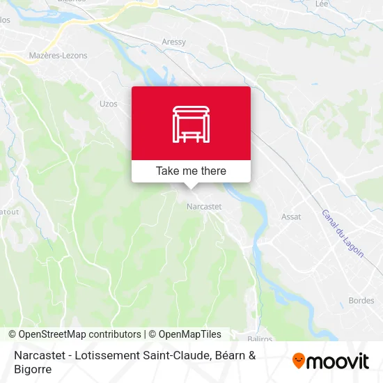 Narcastet - Lotissement Saint-Claude map