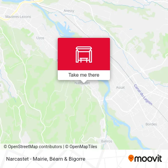 Narcastet - Mairie map