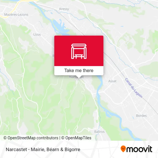 Narcastet - Mairie map