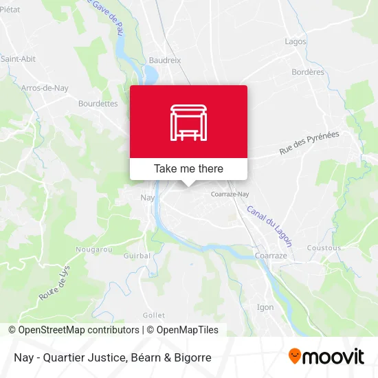 Nay - Quartier Justice map