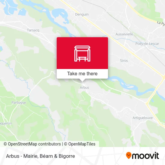 Arbus - Mairie map
