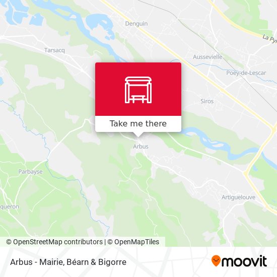 Arbus - Mairie map