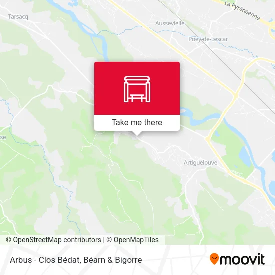 Arbus - Clos Bédat map