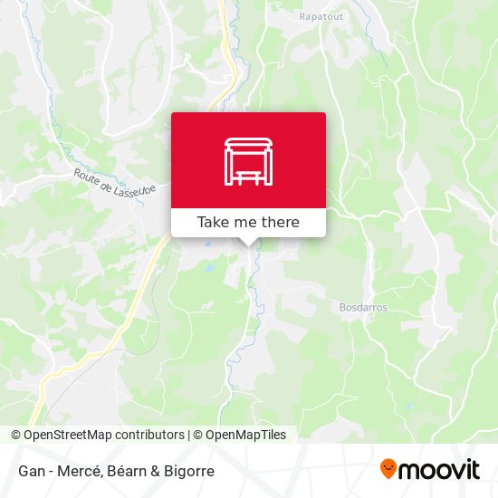Gan - Mercé map