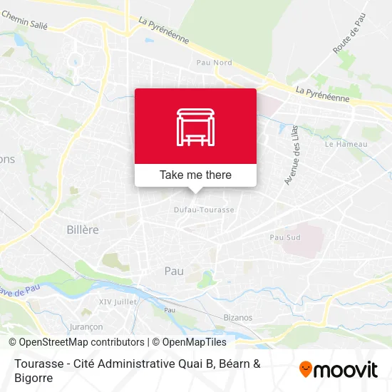 Mapa Tourasse - Cité Administrative Quai B