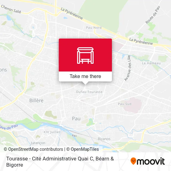 Tourasse - Cité Administrative Quai C map