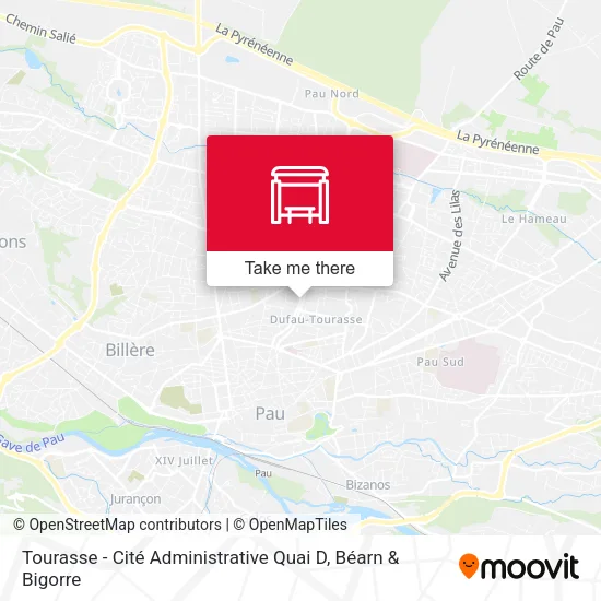 Tourasse - Cité Administrative Quai D map