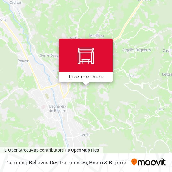 Camping Bellevue Des Palomières map