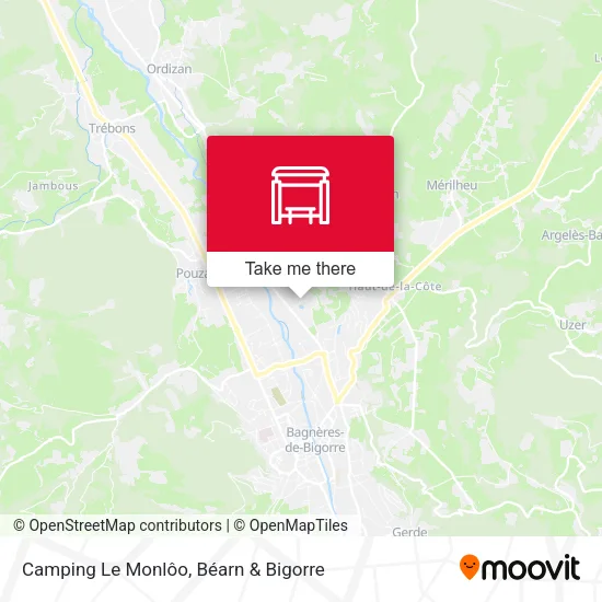 Camping Le Monlôo map