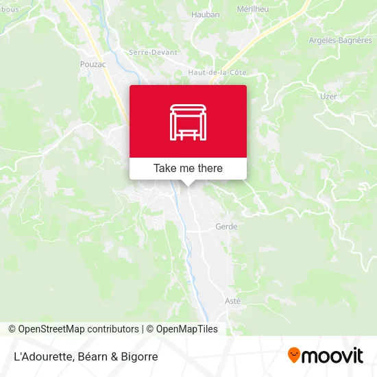 L'Adourette map