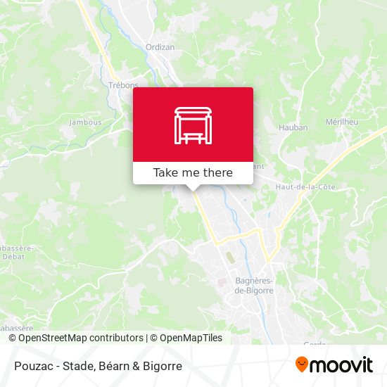 Pouzac - Stade map