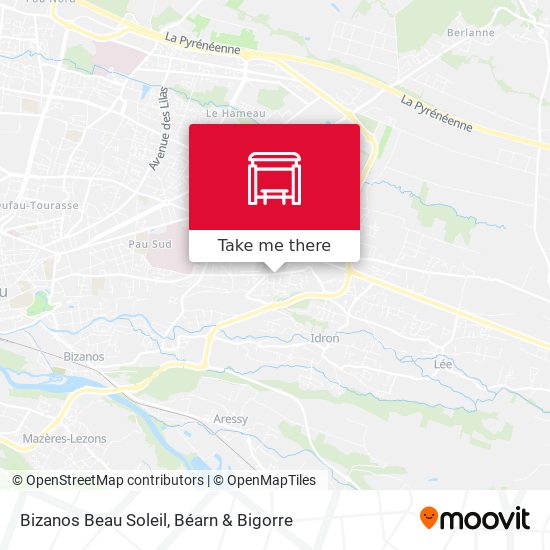 Bizanos Beau Soleil map
