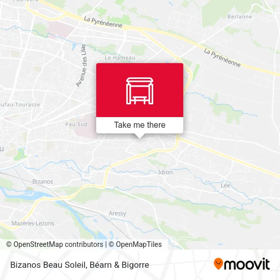 Bizanos Beau Soleil map