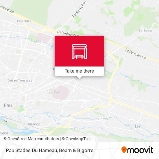 Pau Stades Du Hameau map