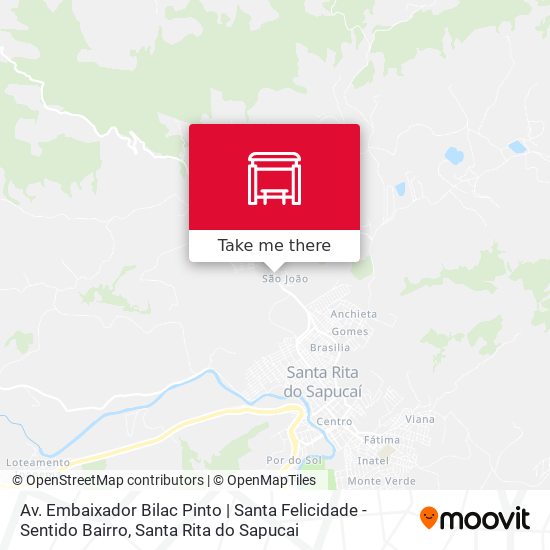 Mapa Av. Embaixador Bilac Pinto | Santa Felicidade - Sentido Bairro