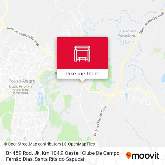 Mapa Br-459 Rod. Jk, Km 104,9 Oeste | Clube De Campo Fernão Dias