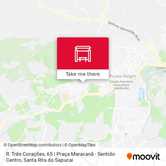 R. Três Corações, 65 | Praça Maracanã - Sentido Centro map