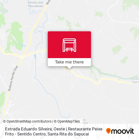 Mapa Estrada Eduardo Silveira, Oeste | Restaurante Peixe Frito - Sentido Centro