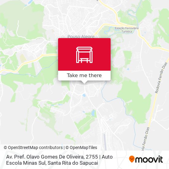 Mapa Av. Pref. Olavo Gomes De Oliveira, 2755 | Auto Escola Minas Sul