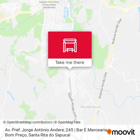 Mapa Av. Pref. Jorge Antônio Andere, 245 | Bar E Mercearia Bom Preço