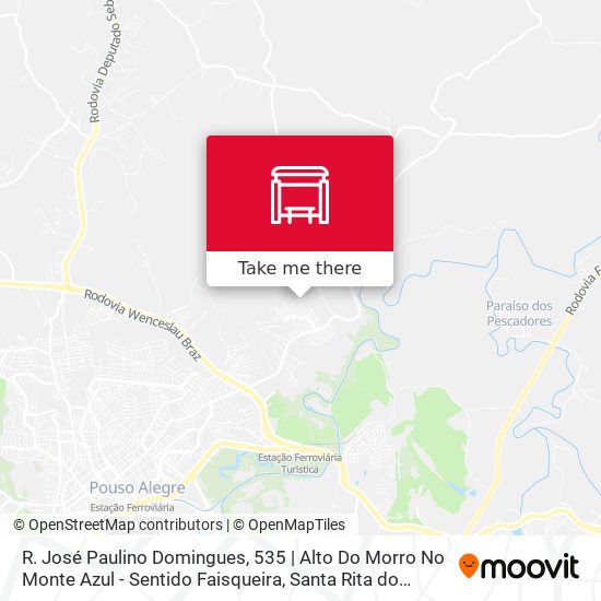 R. José Paulino Domingues, 535 | Alto Do Morro No Monte Azul - Sentido Faisqueira map