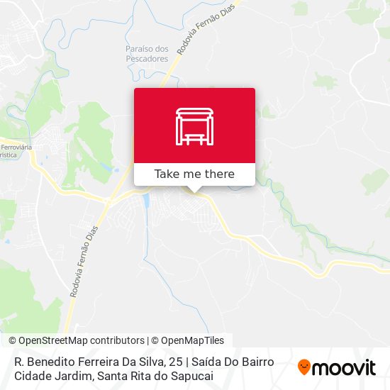 Mapa R. Benedito Ferreira Da Silva, 25 | Saída Do Bairro Cidade Jardim