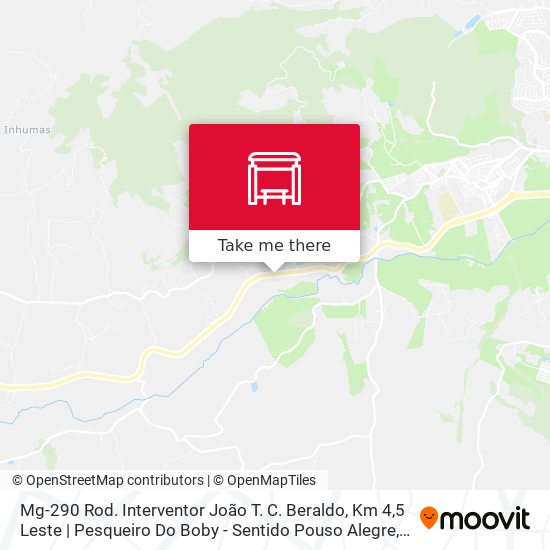 Mapa Mg-290 Rod. Interventor João T. C. Beraldo, Km 4,5 Leste | Pesqueiro Do Boby - Sentido Pouso Alegre