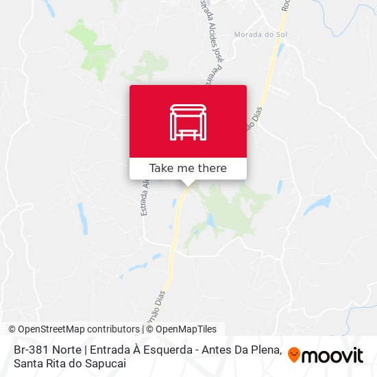 Mapa Br-381 Norte | Entrada À Esquerda - Antes Da Plena