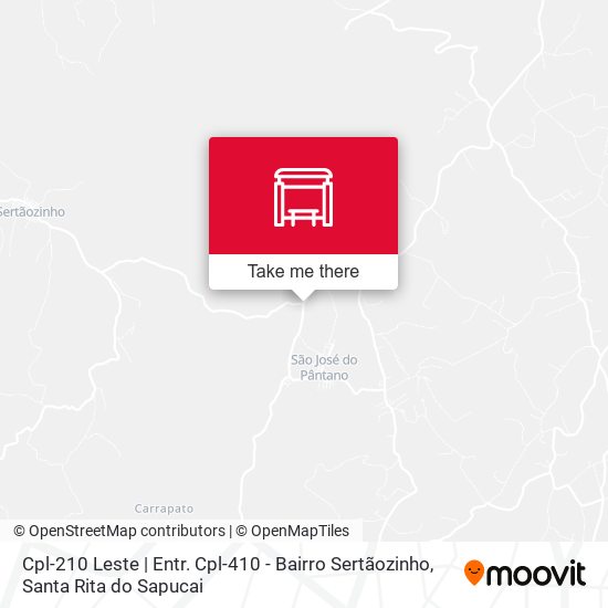 Mapa Cpl-210 Leste | Entr. Cpl-410 - Bairro Sertãozinho