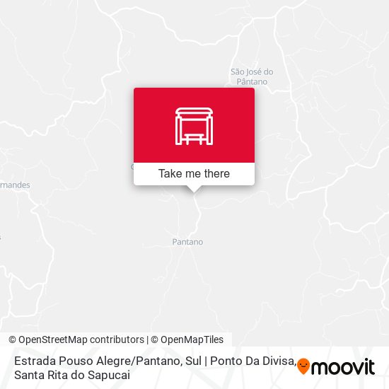 Mapa Estrada Pouso Alegre / Pantano, Sul | Ponto Da Divisa