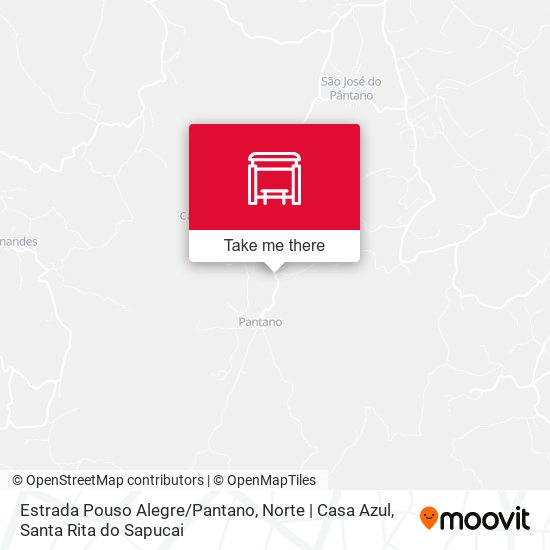 Mapa Estrada Pouso Alegre / Pantano, Norte | Casa Azul