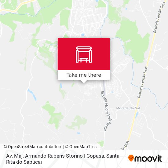 Mapa Av. Maj. Armando Rubens Storino | Copasa