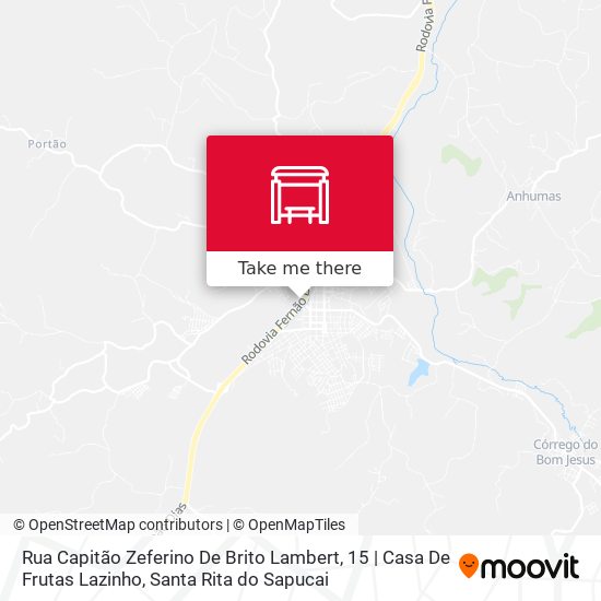 Mapa Rua Capitão Zeferino De Brito Lambert, 15 | Casa De Frutas Lazinho