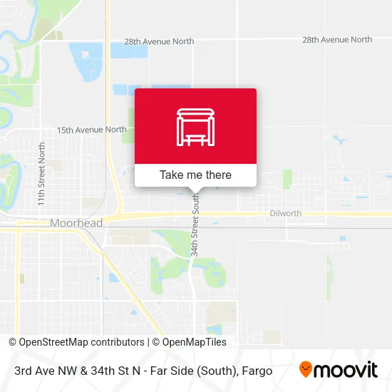 3rd Ave NW & 34th St N - Far Side (South) map