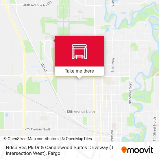 Ndsu Res Pk Dr & Candlewood Suites Driveway (T Intersection West) map