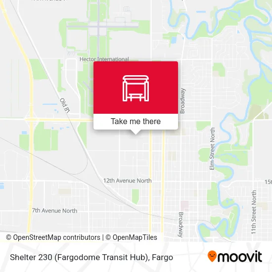 Shelter 230 (Fargodome Transit Hub) map
