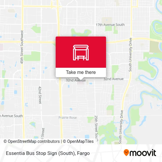 Essentia Bus Stop Sign (South) map