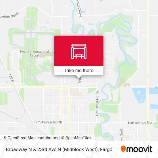 Broadway N & 23rd Ave N (Midblock West) map