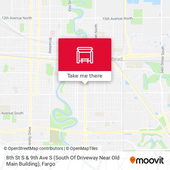 8th St S & 9th Ave S (South Of Driveway Near Old Main Building) map