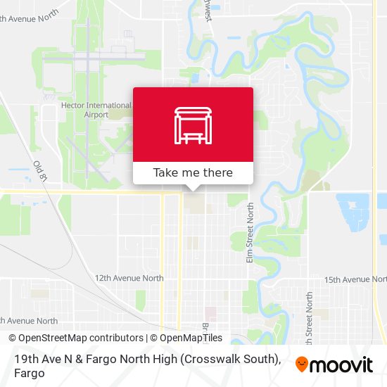 19th Ave N & Fargo North High (Crosswalk South) map