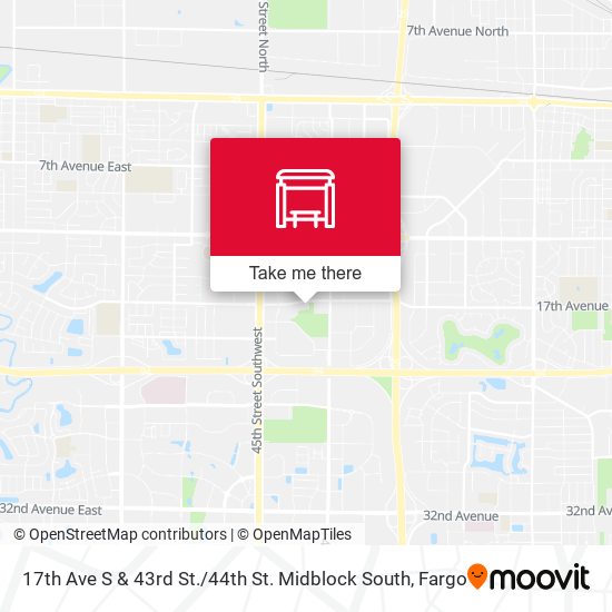 17th Ave S & 43rd St. / 44th St. Midblock South map