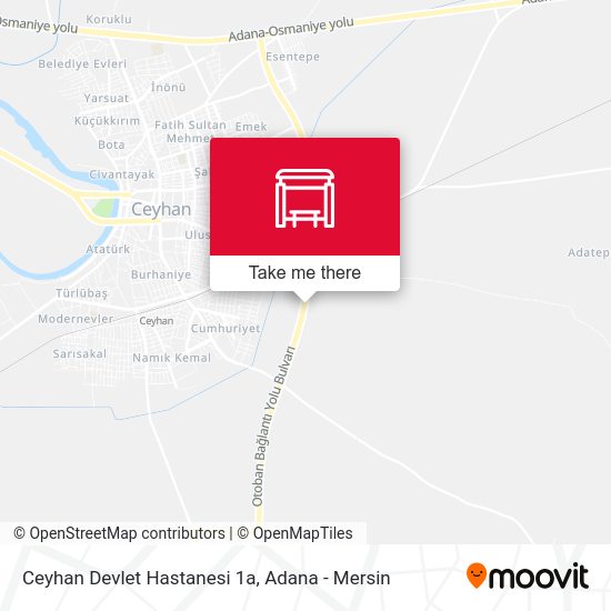 Ceyhan Devlet Hastanesi 1a map